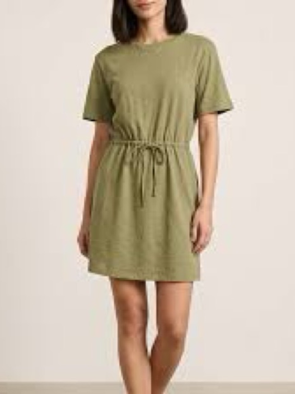 Old Navy Olive Drawstring Tee Dress